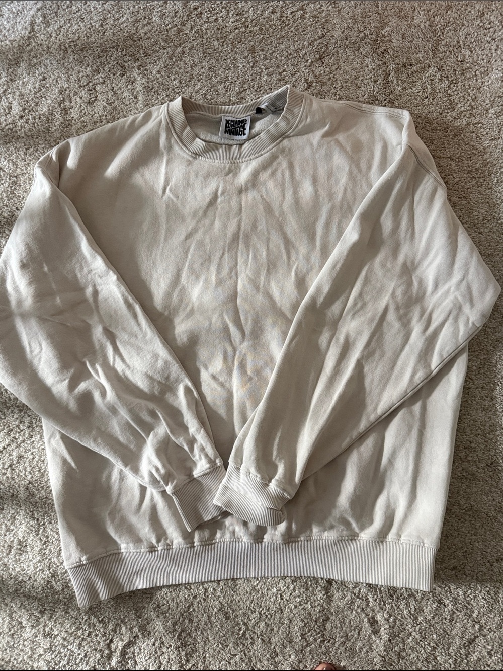 Reclaimed Vintage Crewneck Sweatshirt in Cream